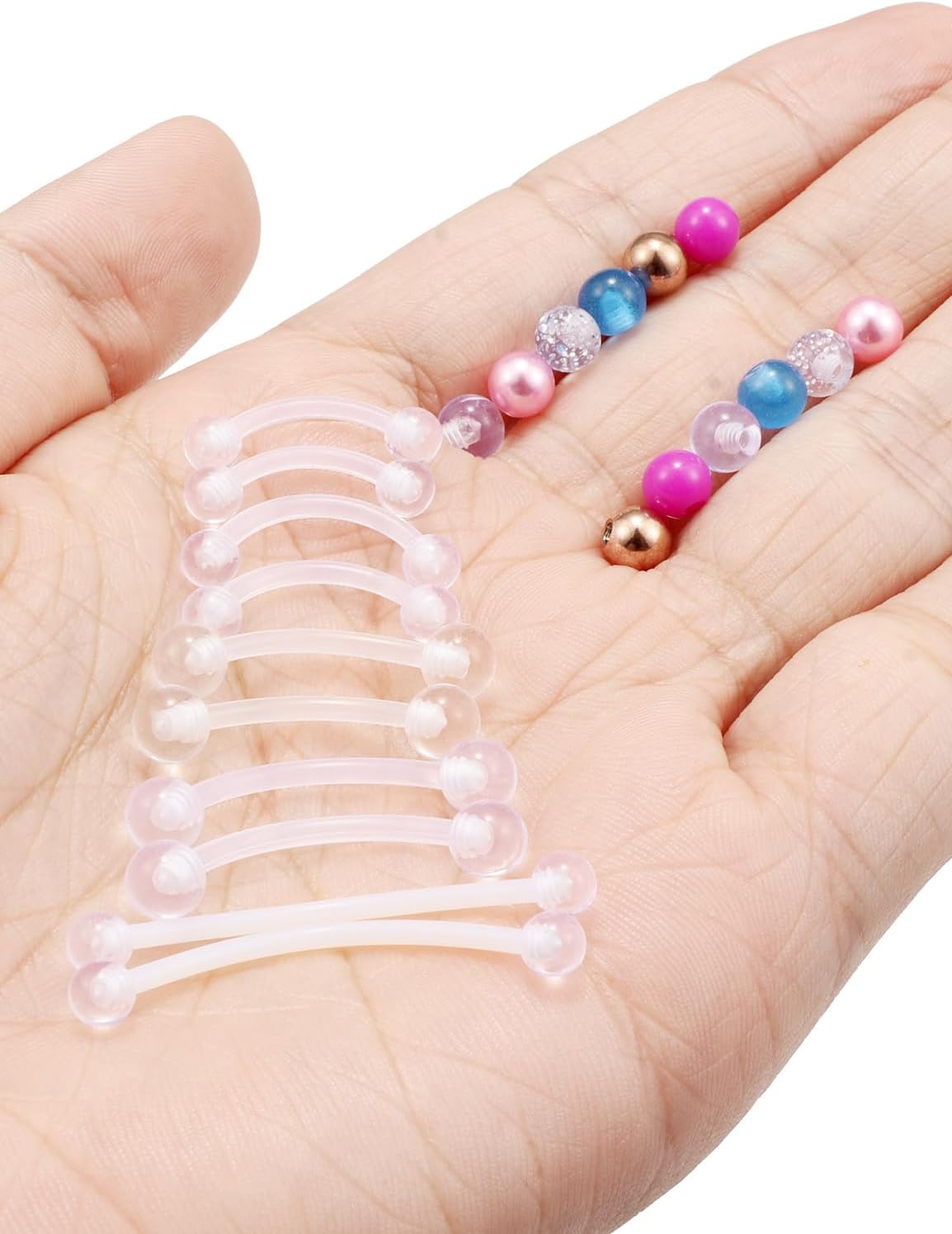14G Plastic Pregnancy Maternity Belly Button Navel Rings Retainer Bioflex Plastic Silicone Flexible 10mm 12mm 14mm 16mm 25mm Long Bar - Image 6