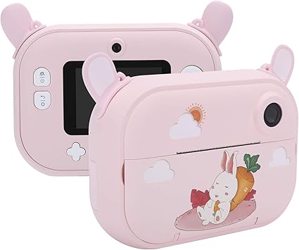 Amazon Co Jp キッズカメラ 2 4インチ高精細スクリーン付き漫画ミニデジタルカメラ3 12歳の女の子のためのクリスマスの誕生日プレゼント 写真を自動的に印刷 ピンク おもちゃ