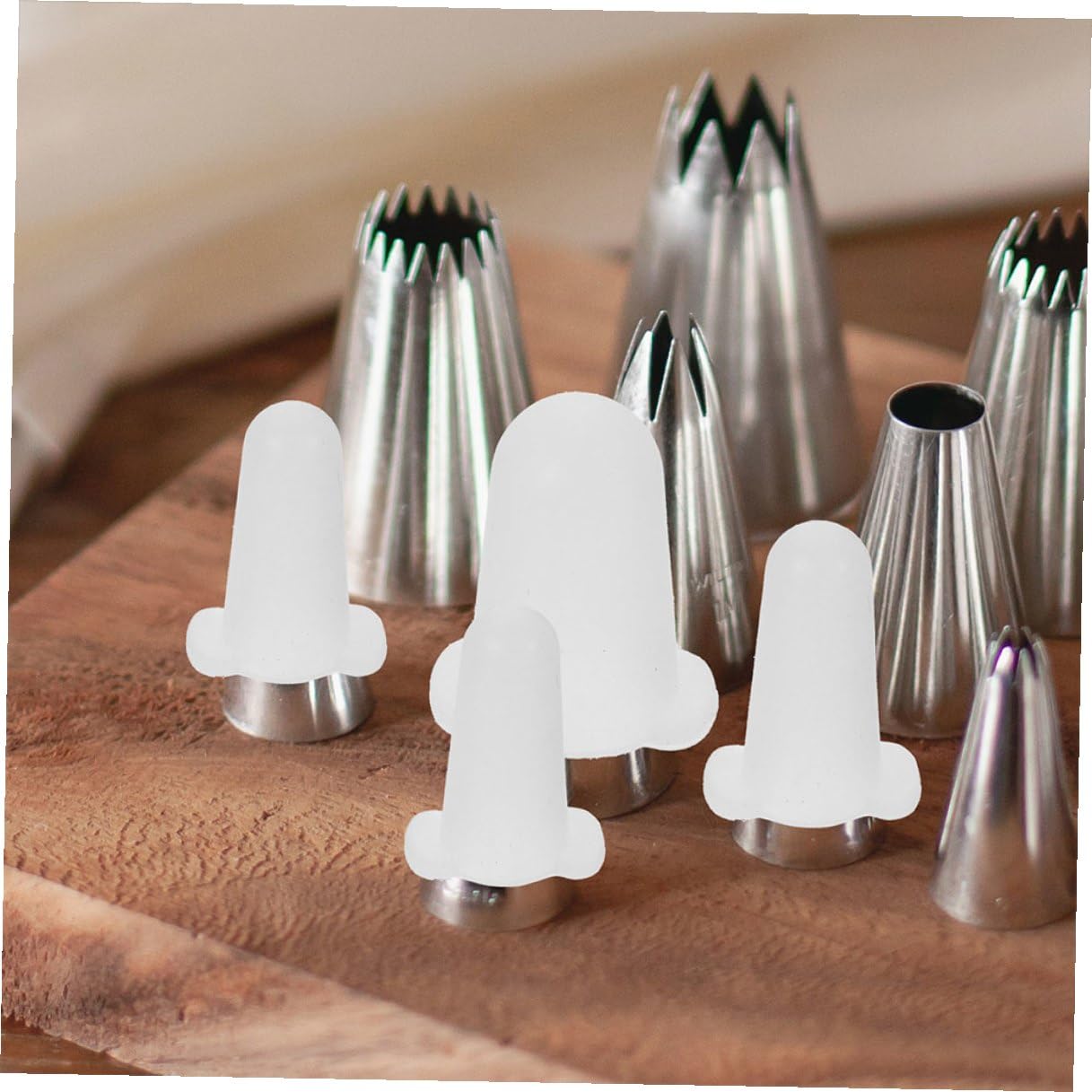 Gadpiparty 6 pièces Lot de Bouchons Silicone pour Embouts de Poche à Douille Pâtisserie Protection Anti-Fuite Réutilisable Flexibles pour Décoration Gâteaux Accessoire Pratique pour