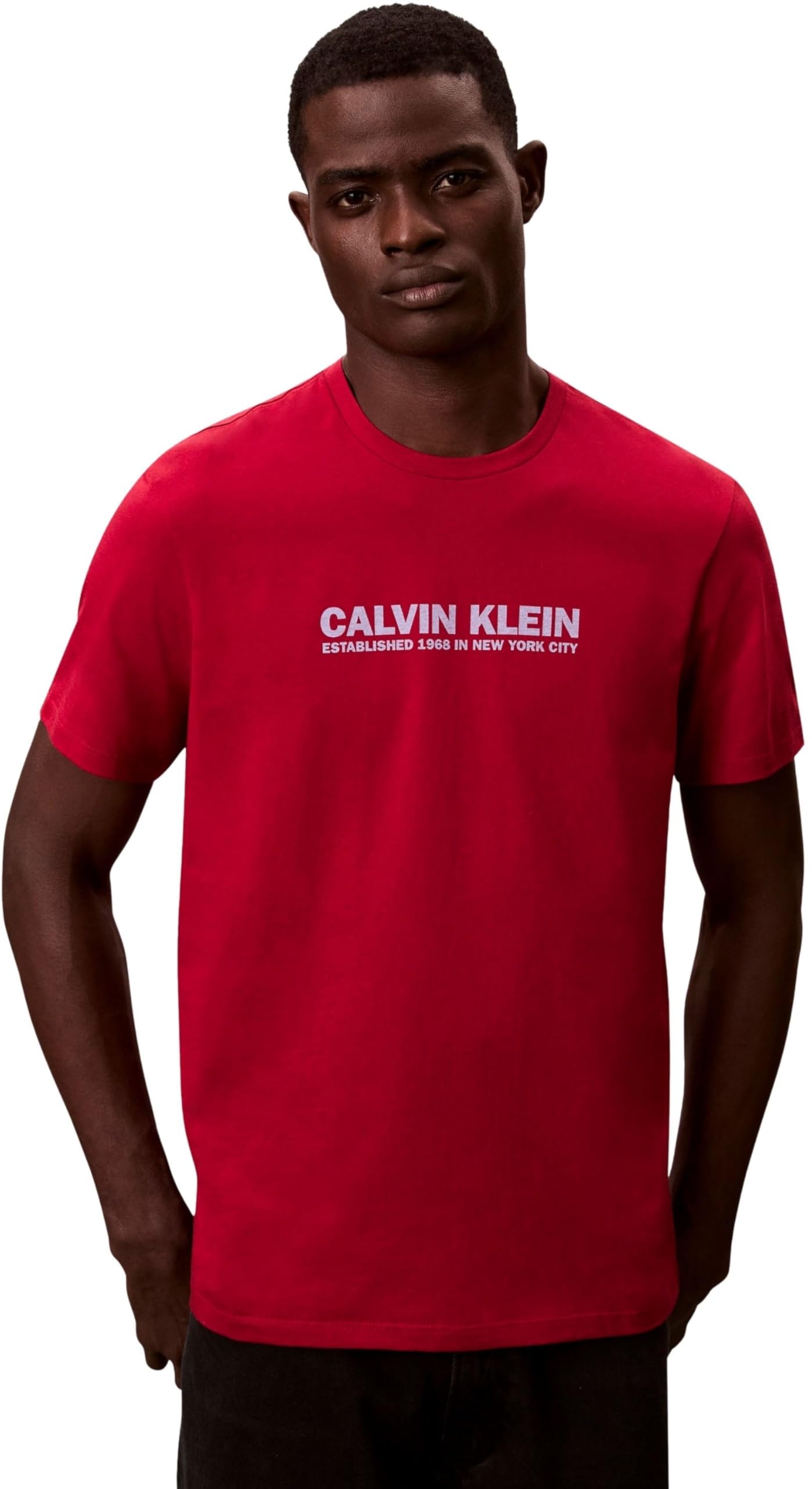 Calvin Klein T-Shirt Uomo Maniche Corte Rosso