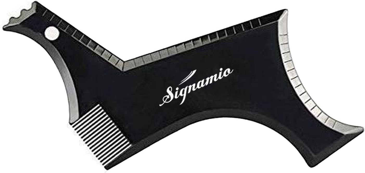 SIGNAMIO® Beard Shaper Tool With Comb For Men, Home And Salon Use, Men Beard Accessories (Black) - 1-Pcs- DSN-1