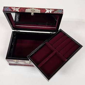 螺鈿細工 牡丹と蝶の螺鈿ジュエリーボックス 螺鈿細工 牡丹と蝶の螺鈿ジュエリーボックス