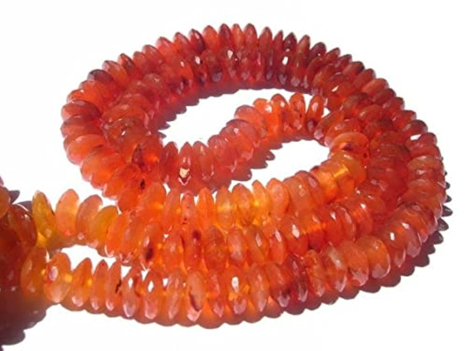 Perles cornaline facettées de qualité allemande pour bijoux artisanaux haut de gamme