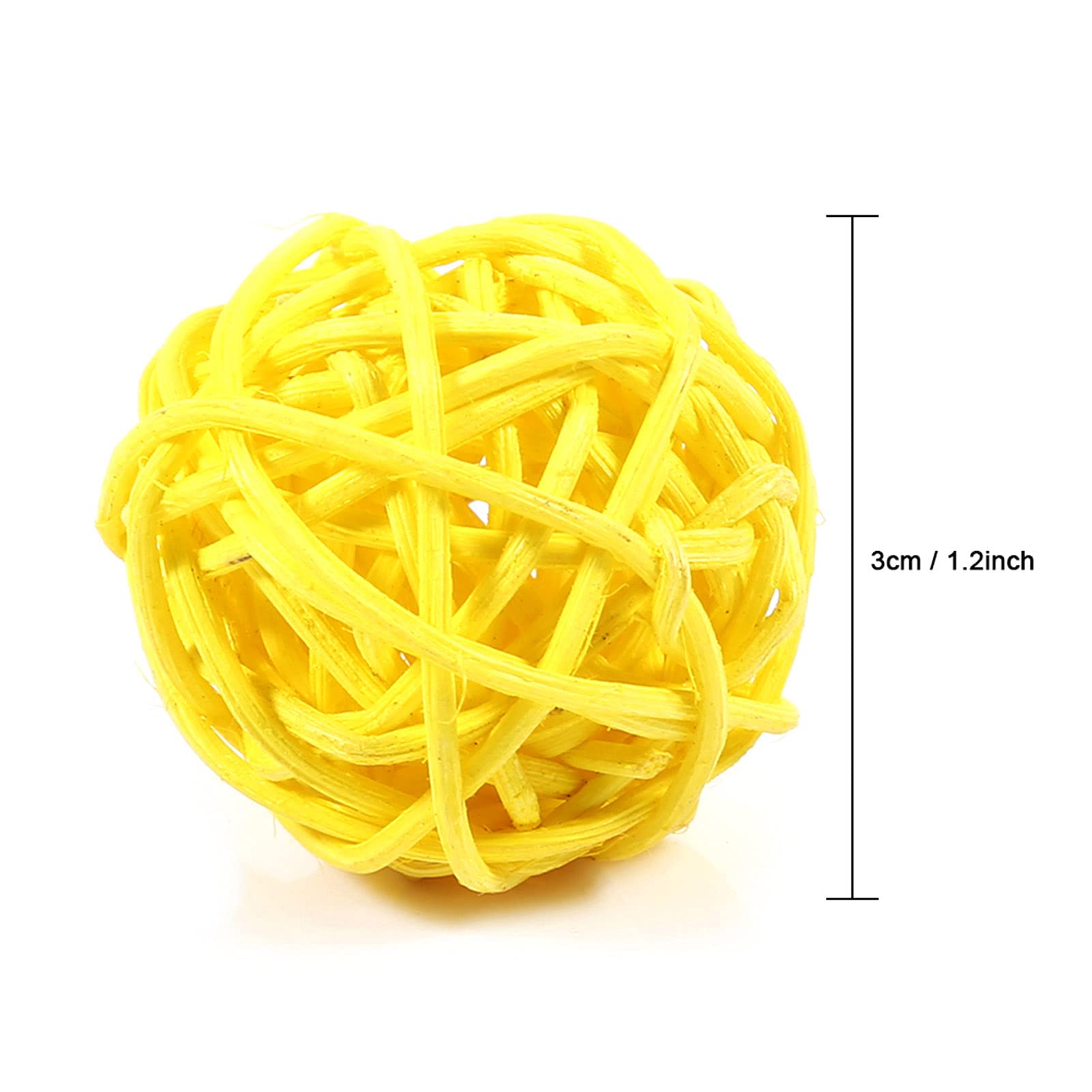 Joyzan Wicker Rattan Balls, 20PCS Decorative Natural Ball Centerpiece Bowls Orbs Vase Fillers Twig Spheres Table Decoration Hanging DIY Home Decor Coffee Halloween Christmas Craft Wedding Potpourri