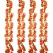 TINGOR 12 Pack Autumn Artificial Silk Maple Leaf Garland Autumn Leaves Garland Hanging Plant for Home Kitchen Thanksgiving Autumns Wedding Decor