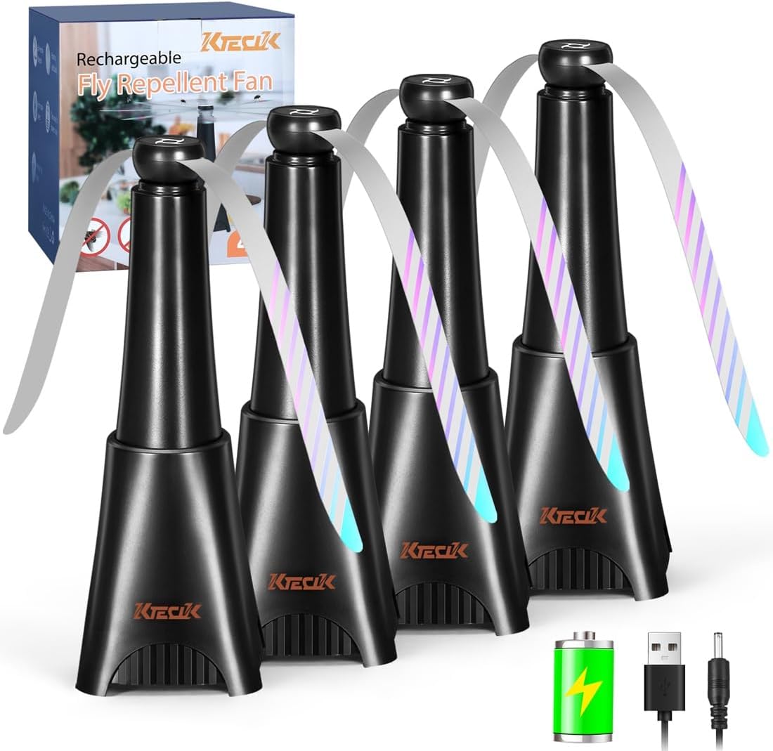 Fly Fans for Tables Outdoor, Indoor Retractable Keep Flies