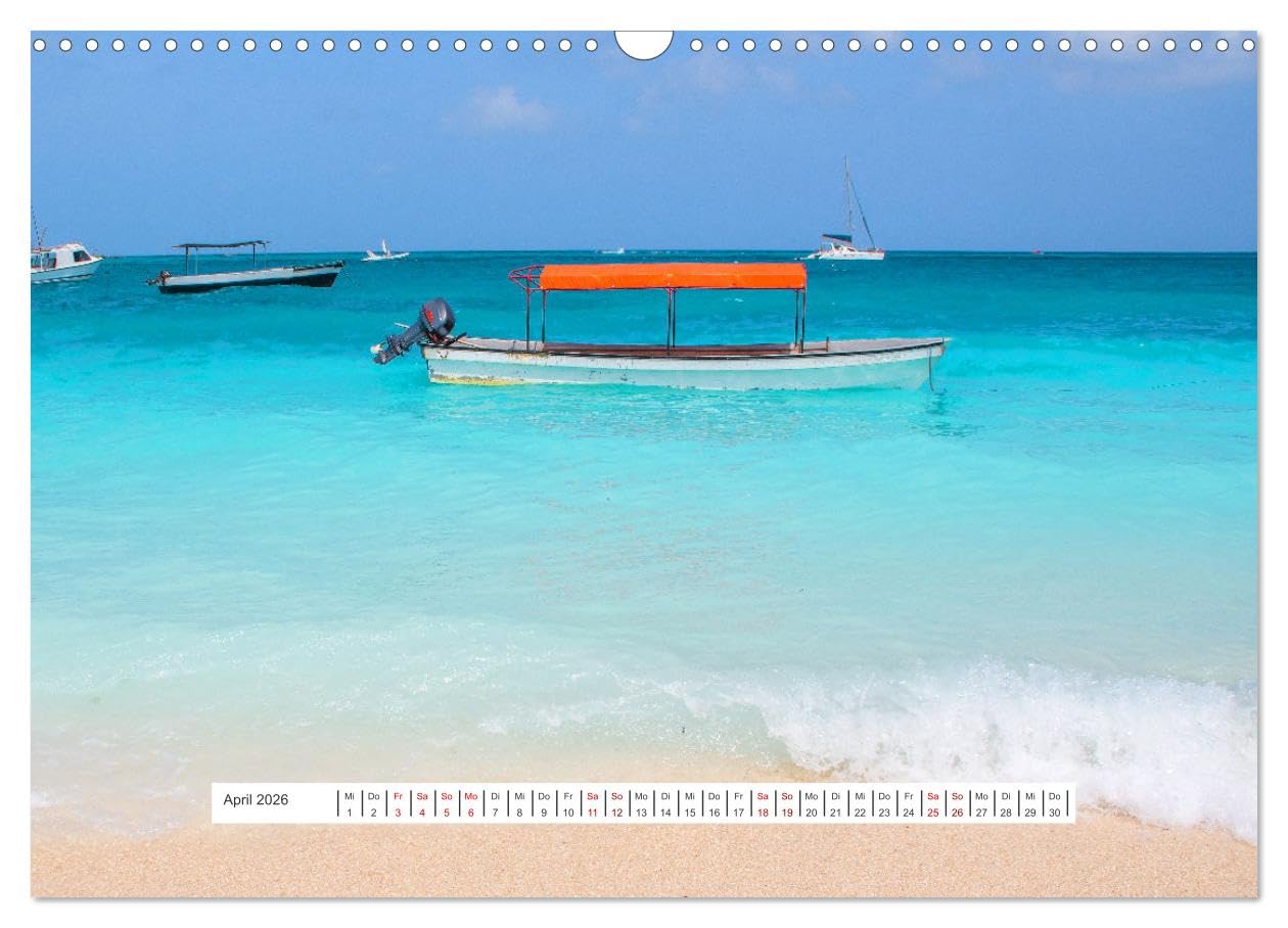 Sansibar - Sonne, Sand, Meer (Wandkalender 2026 DIN A3 quer), CALVENDO Monatskalender: Schönheit im Indischen Ozean - Inselgruppe gehörend zu Tansania vor der Küste Ostafrikas. (CALVENDO Orte)