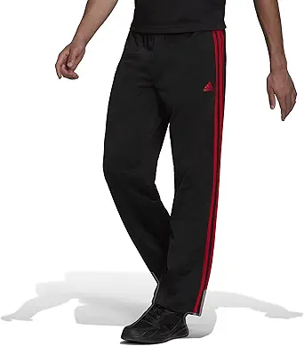 adidas Men's Essentials Warm-up Open Hem 3-Stripes Tracksuit Bottoms