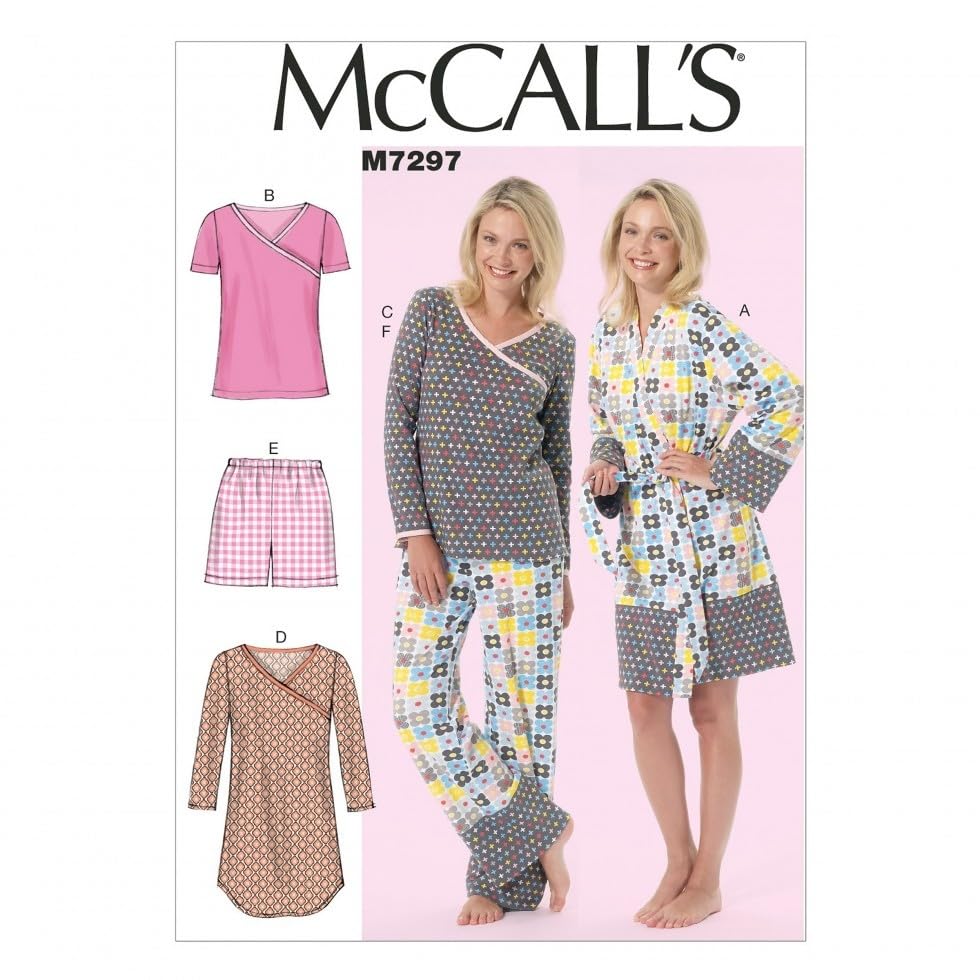 McCall's Ladies Easy Sewing Pattern 7297 Dressing Gown, Nightie & Pyjamas