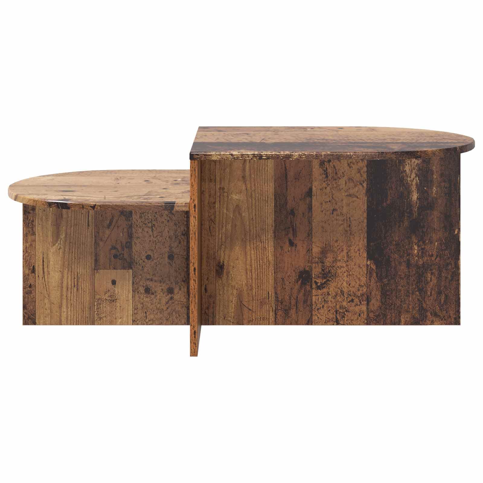 Stolik kawowy ze starego drewna, 100 x 50 x 40 cm, materiał drewnopochodny, nowoczesny stolik pomocniczy, meble do salonu z miejscem do przechowywania i półką do salonu, sypialni, salonu
