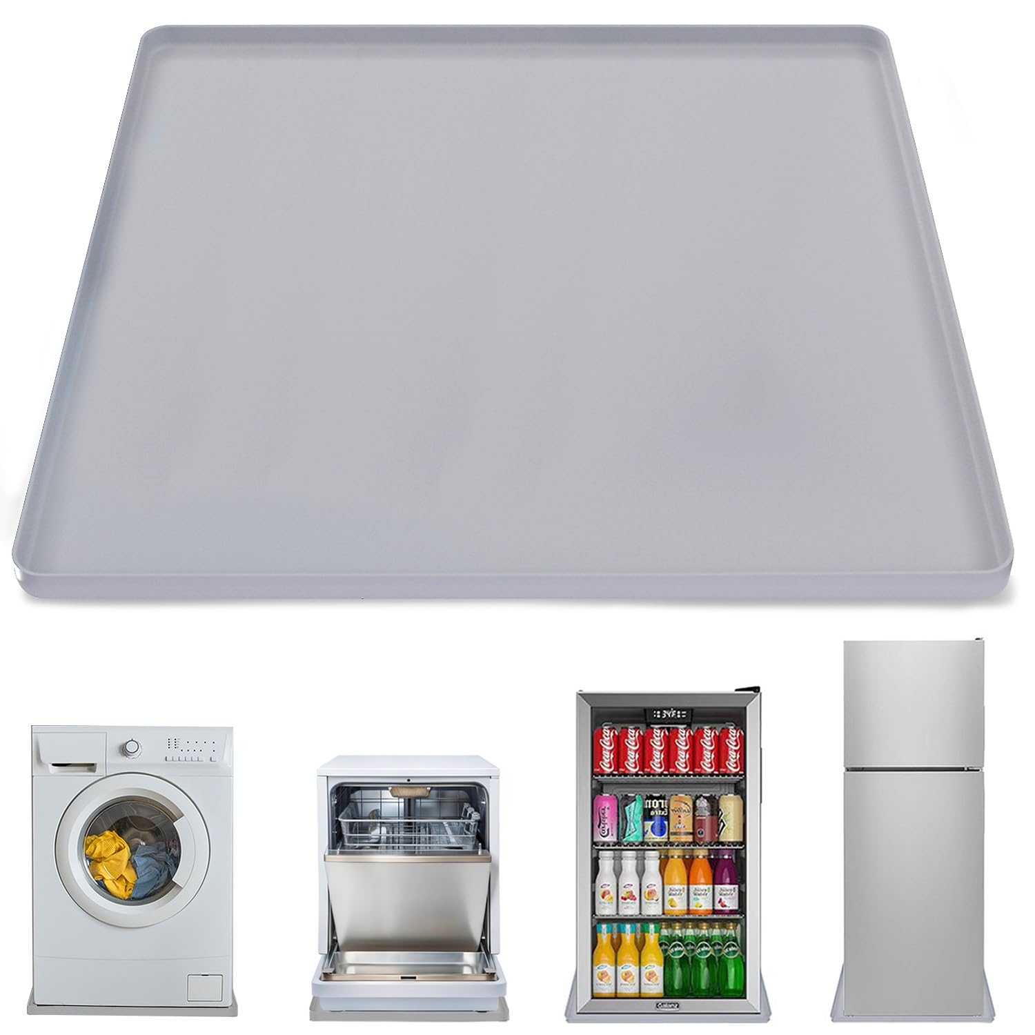 Washing Machine Drain Pan, 27x27 Inch Silicone Mat