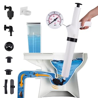 Eyliden Set WC 2 In 1: Stantuffo E Scopino Con Supporto – Design Compatto Nero - 4