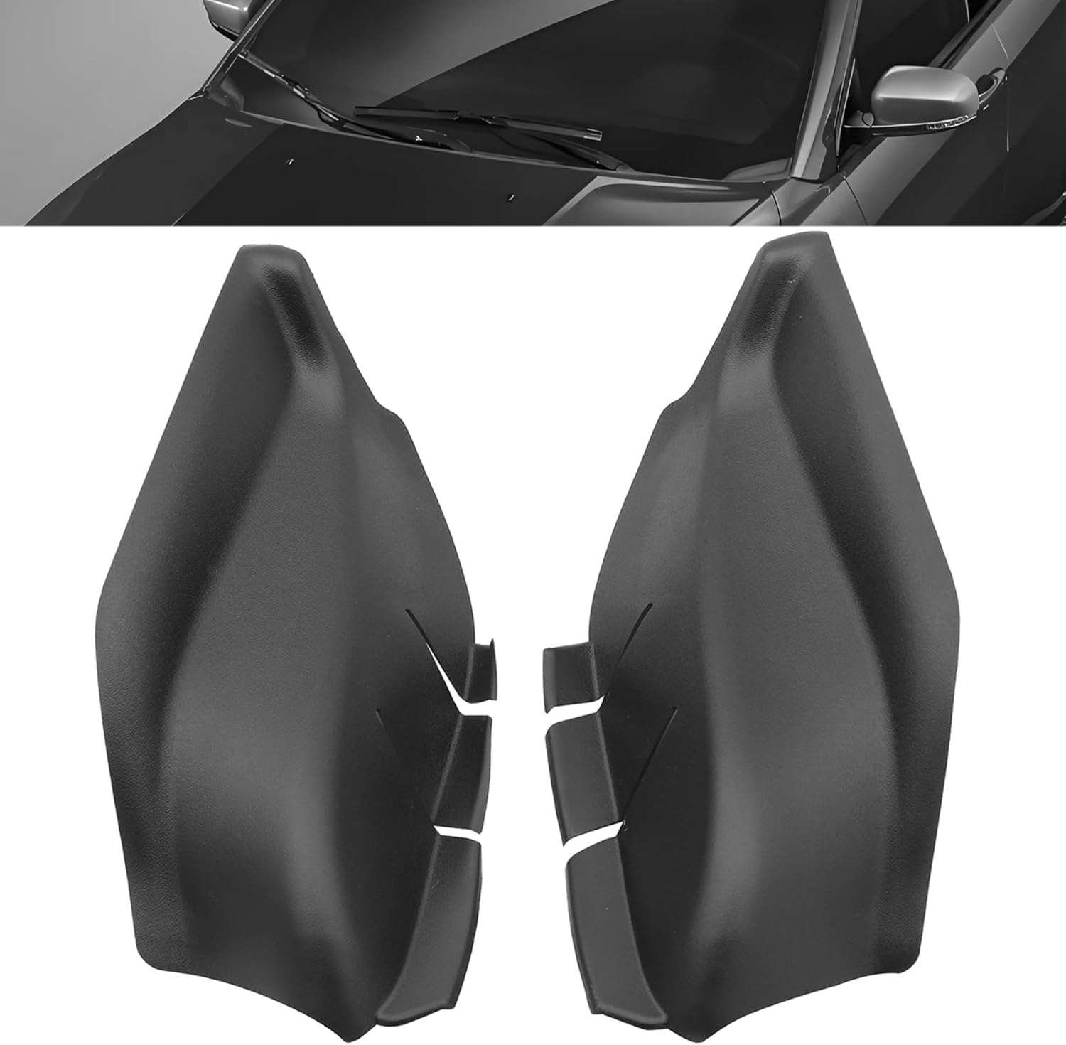 1 Pair Front Windshield Bottom Corner Wiper Deflector Fit for Jeep Compass 2017 2018 2019 2020 2021 2022 2023 2024 2025 Windshield Wiper Cowl Cover Panel Trims Replace for 7AA47RXFAA 7AA46RXFAA