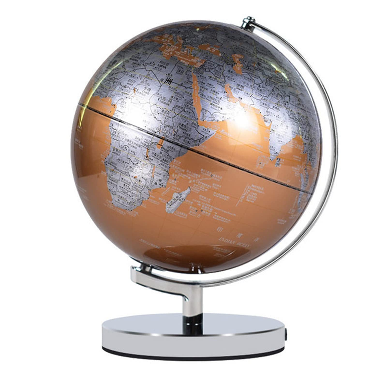 Mappamondi, Mappamondo da 25 cm, mappamondo a LED, Mappa geografica del Mondo con Rotazione a 360 Gradi, Lampada da scrivania for la Decorazione da Tavolo