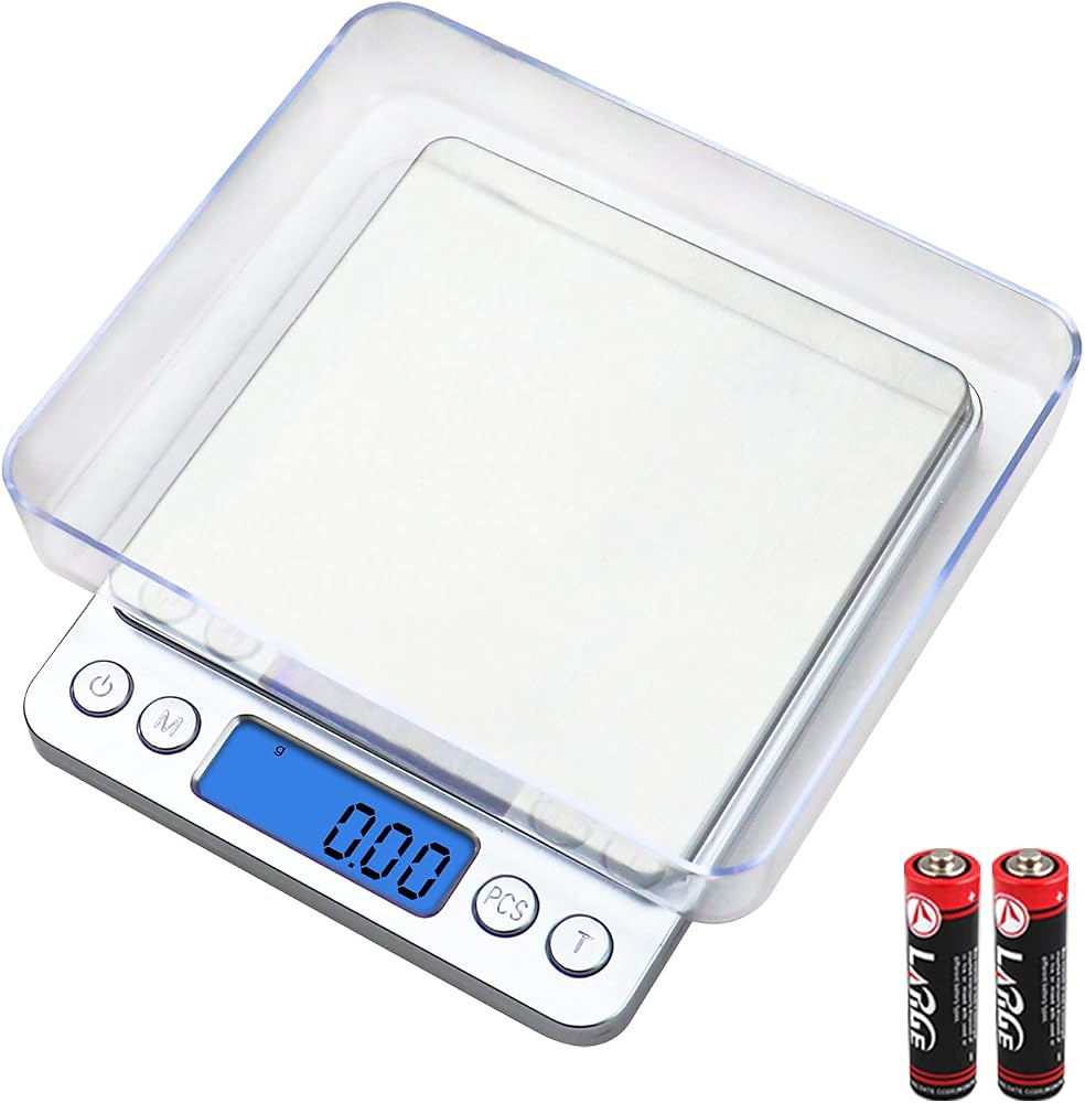 UNIWEIGH Digital Kitchen Scale, 500g/0.01g Gram Scale,Cooking Food Scale