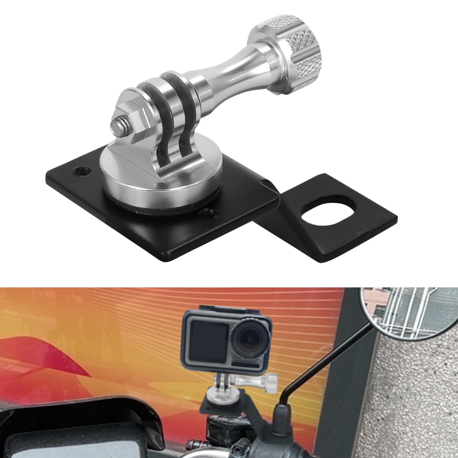 Support Caméra Pour Guidon De Moto/vélo – 360° Rotatif, Aluminium CNC, Fixation Rapide 1/4