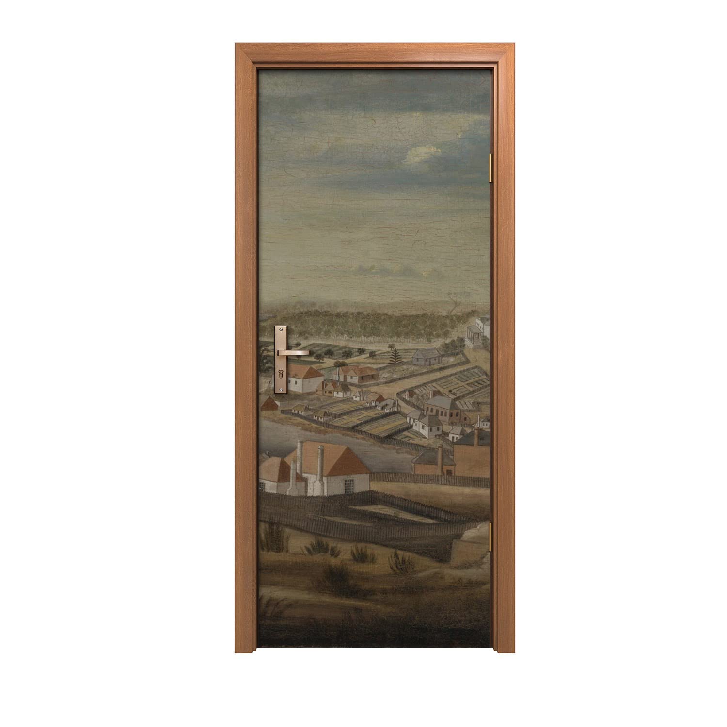 Autocollant de porte grand format au design d'intérieur Sydney 1800