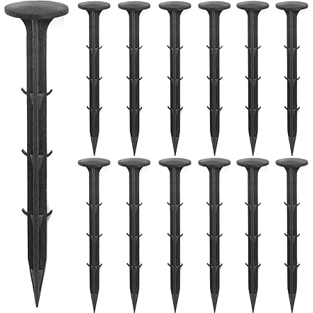 50-Pack Heavy Duty Plastic Garden Stakes - 4.5" Multipurpose Anchors For Plants, Tents & More