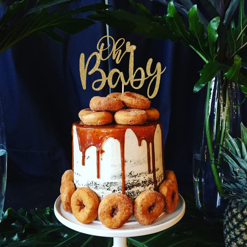 Snapklik.com : Oh Baby Wood Cake Topper Baby Shower Cake Topper Gender ...