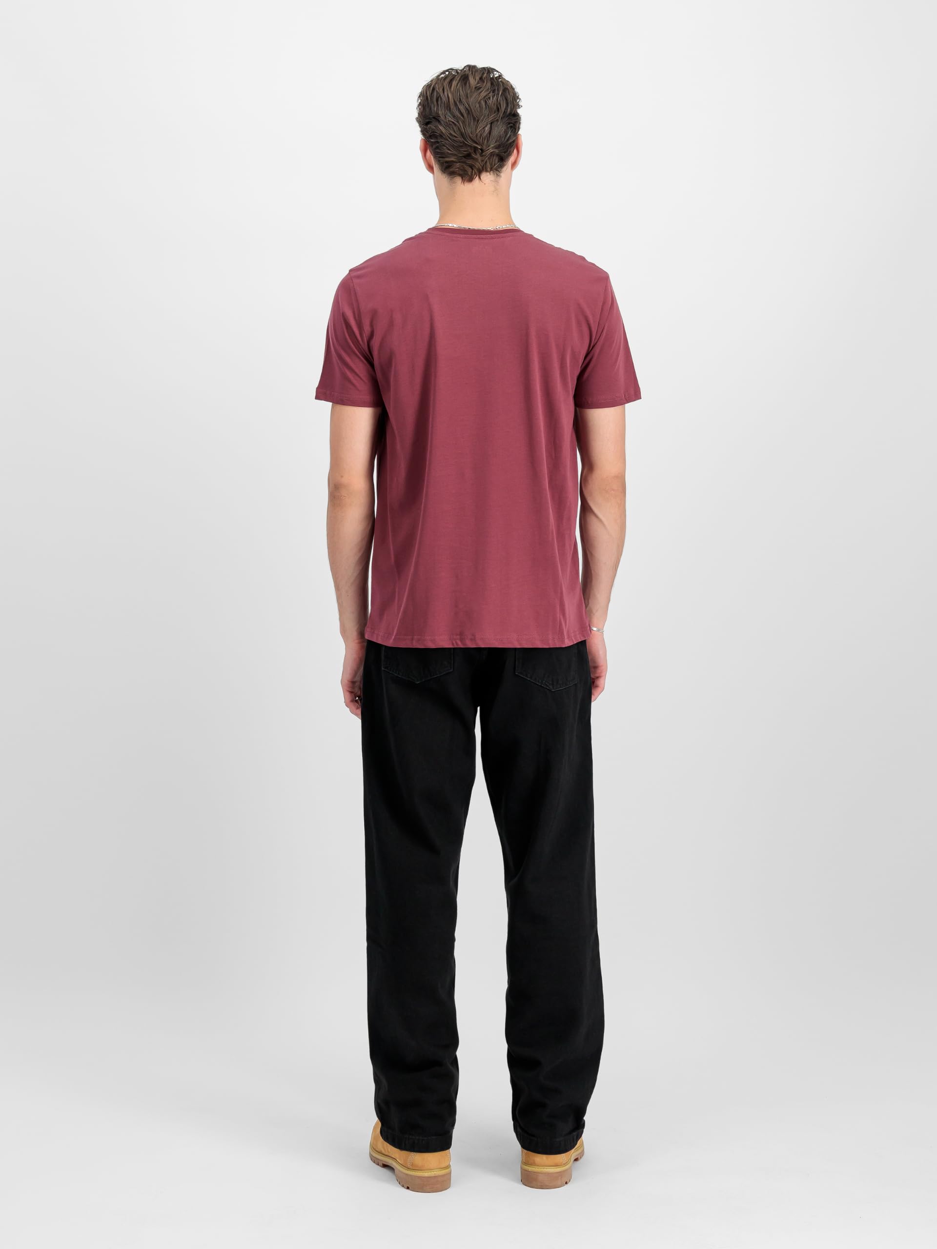 Alpha Industries Koszulka męska Label T 2 Pack Olive/Burgundy