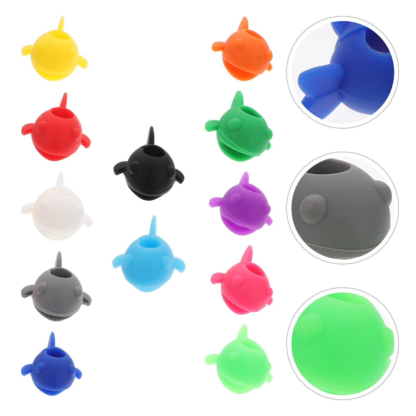 BESTonZON 3sets Glass Markers Assorted Silicone Wine Charms for Family Gatherings 12pcs*3
