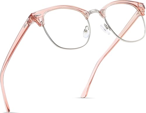 Miniatura 9 de AOMASTE Blue Light Blocking Glasses Retro Semi Rimless UV400 Clear Lens Computer Eyewear For Men Women