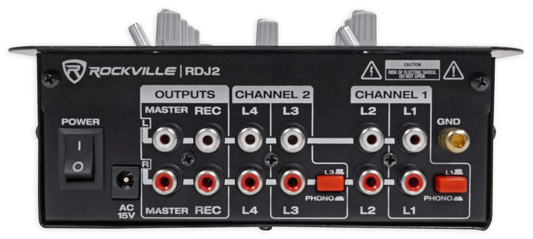 Amazon.com: Rockville RDJ2 2-Channel DJ Mixer with USB MP3
