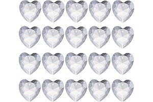 20-Pack Crystal Prisms Heart Chandelier Drop Ornaments