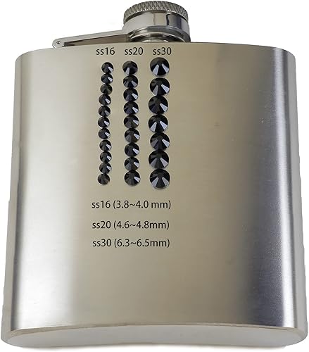 Miniatura 4 de Genie Crystal ss30 - 576 diamantes de imitación de cristal negros con corte de diamante de 0.252 in para manualidades, maquillaje, taza, vaso,