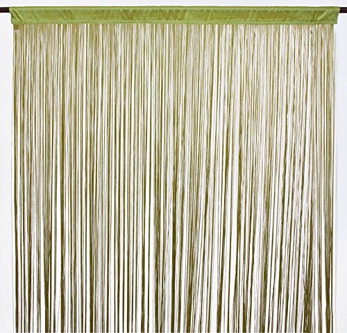 Thedecofactory FILOU - Rideau à Fils Vert 90x200