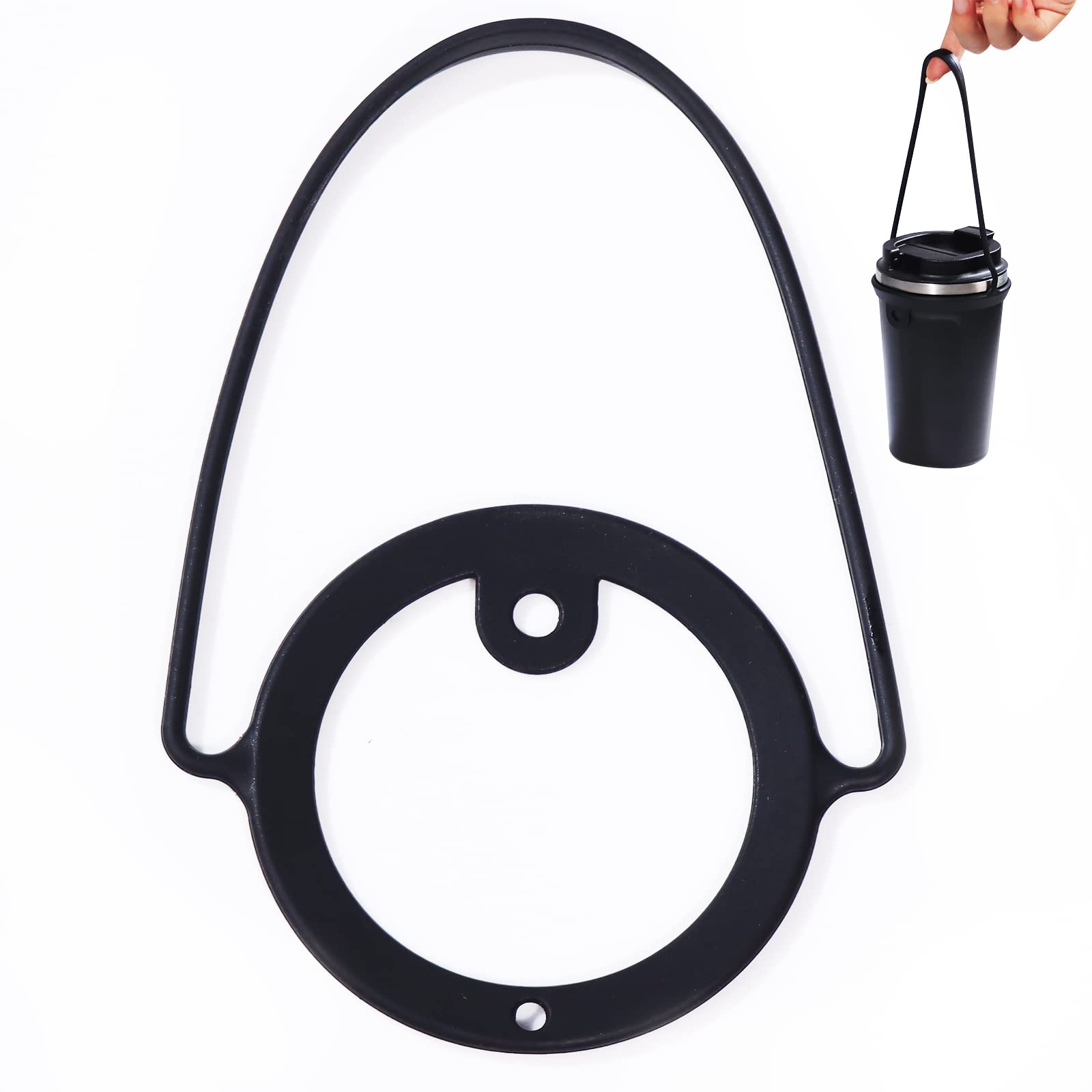 CCHOME2 Pcs Reusable Silicone Coffee Carrier for Hanging Carry Take Out Beverage, Coffer, Milk, Juice, Water& Tea