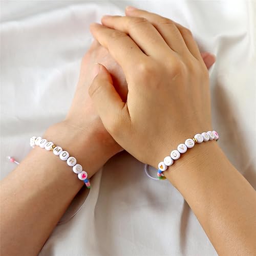 Miniatura 7 de Raicegs Pulsera para el primer día de jardín de infantes, pulsera de regreso a clases, pulseras para mamá y yo para jardín de infantes, pulsera de