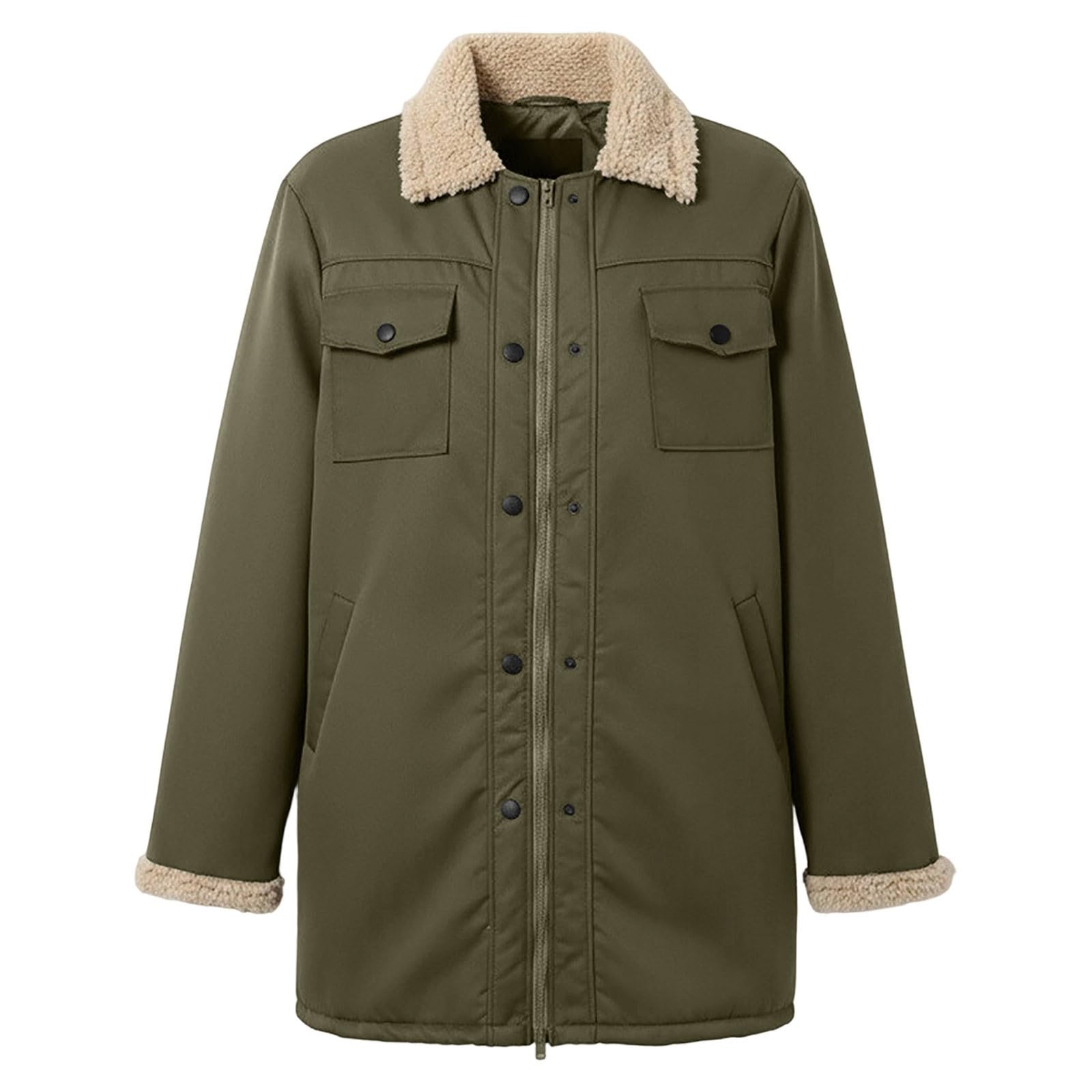 Chaqueta Hombre Invierno Cremallera Chaqueta Deportiva Hombre Cómodo Exterior Europeo Otoño Invierno De Terciopelo Liso Bolsillo Y Cierre Claro