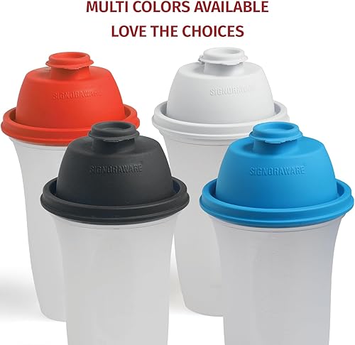 Miniatura 6 de SIGNORA WARE Shaker Bottles  Botella de plástico para batido de proteínas de 17 onzas para batidos y licuados de reemplazo de comidas, bebidas,