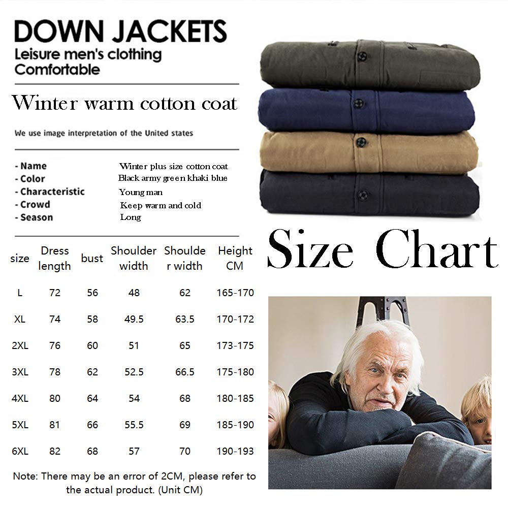 Fansu Chaqueta con Capucha Hombre, Otoño e Invierno Calentar Talla Grande Cierre de Cremallera Chaquetón Bolsillo con Cremallera Poliéster Abrigo Estilo Diario