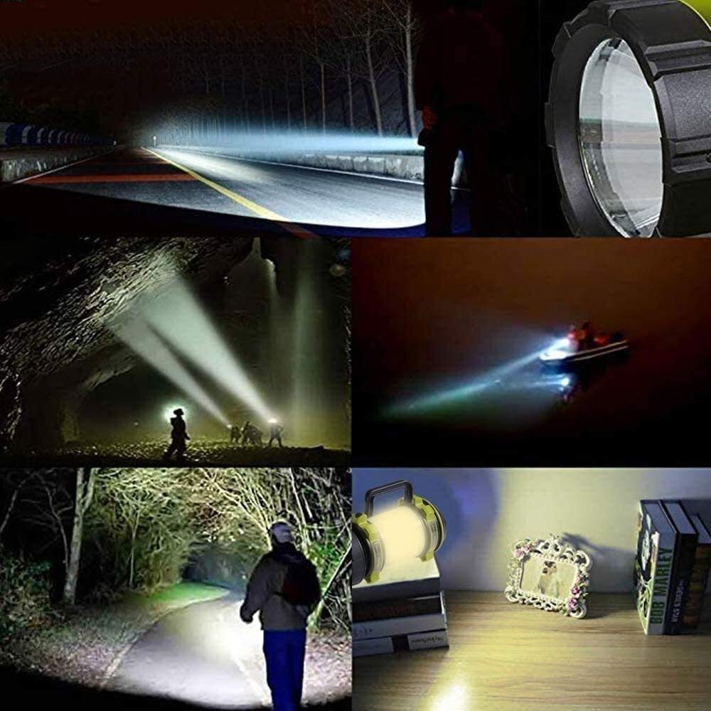 Linterna de Campamento LED Recargable, 1000lm, Banco de energía, Impermeable, Linterna de Linterna Perfecta for Emergencia de huracán, Senderismo, hogar y más, Cable USB Incluido