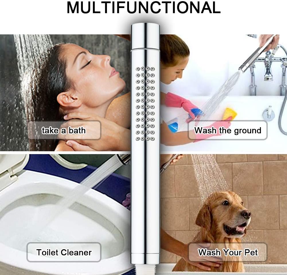 KAIREY Hand Held Shower Wand Solid Brass Shower Head - 1 Spray,Special for Skin Health, Child and Pet Shower,Multi Functions Cleaning Sprayer