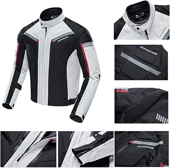 Motorcycle Jacket Motorbike Biker Waterproof Jackets Windproof Full Body Protective Gear Armoured Summer Winter for Men