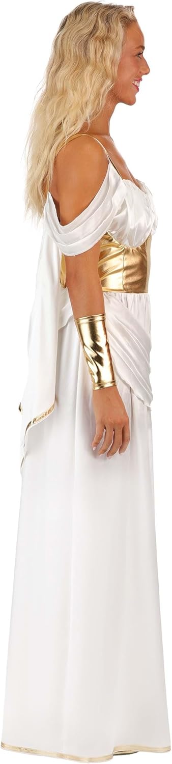 Women's Athena Costume Dress | Deluxe Greek Goddess Mythology Halloween Outfit with Headpiece - Image 4