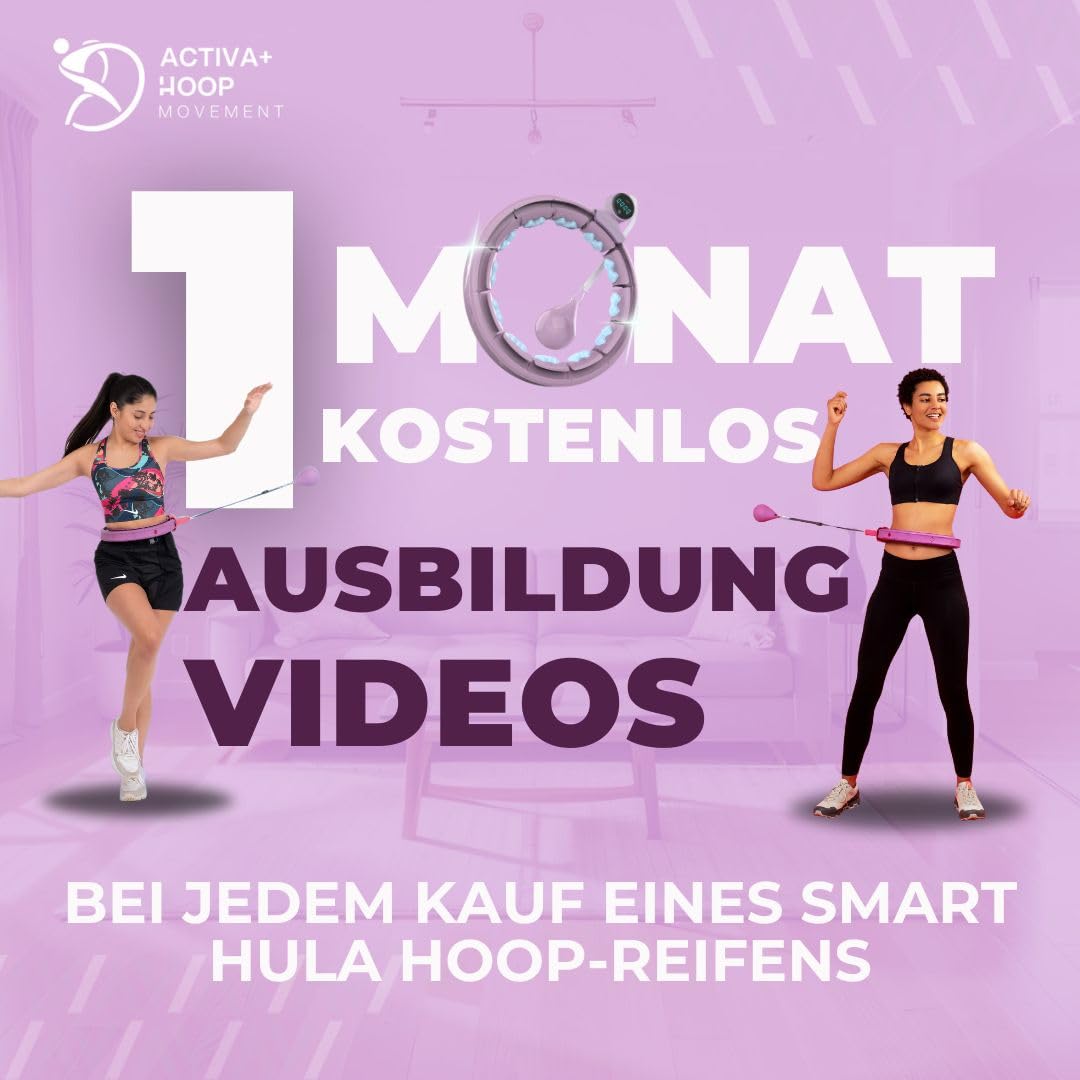 Swiss Activa+ Leiser Hula-Hoop-Reifen mit Taillentrainer