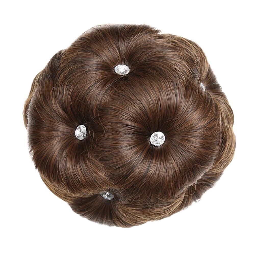 QRSTUVXZY Synthetic Clip-on Bun Hair and Easy To Take Care Of For Women's Ponytail Hair Extensions Chignon Wig(230B)