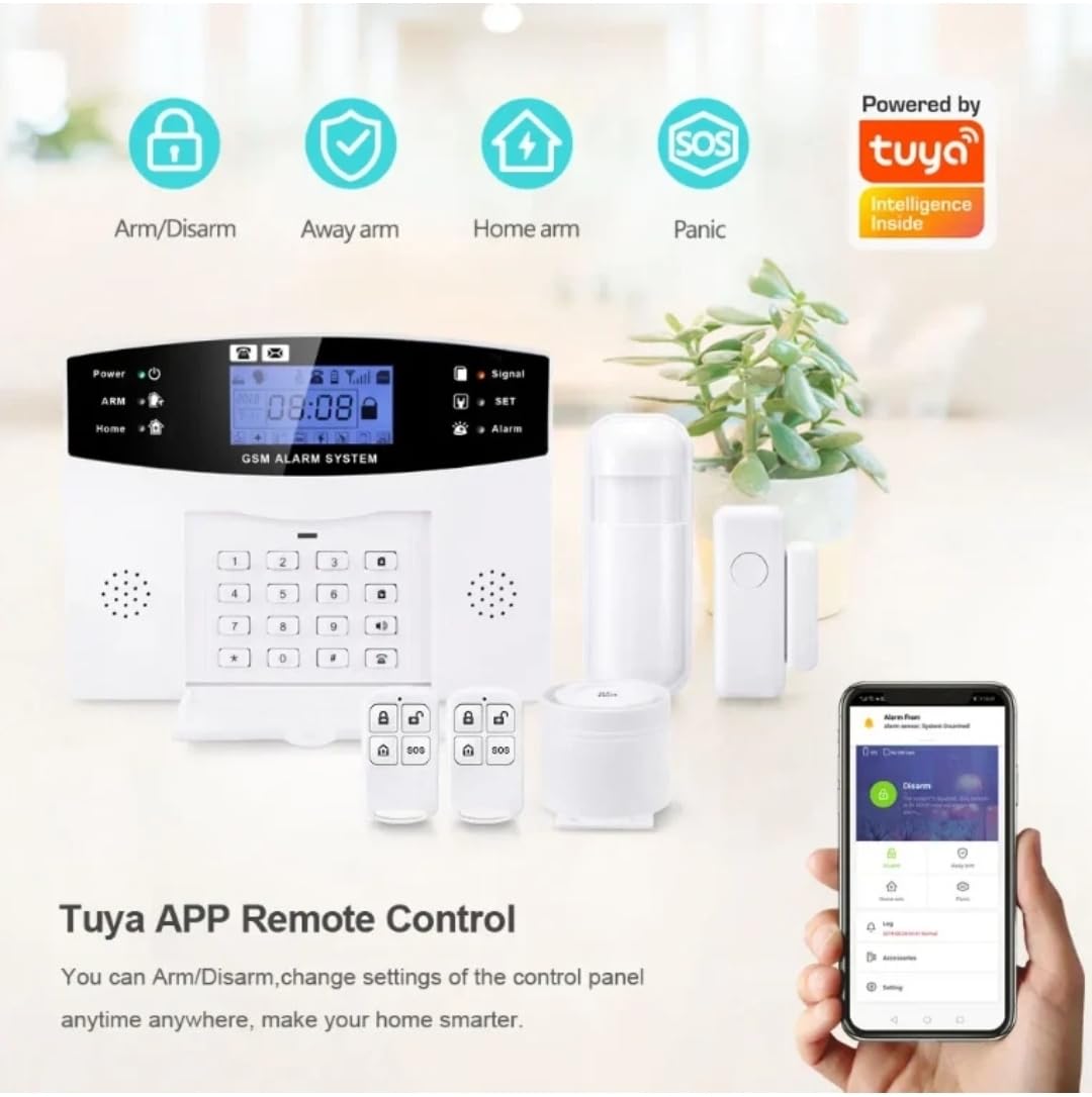 Centrale Allarme Antifurto Tuya GSM/WiFi +accessori. APP ed SOS Antipanico
