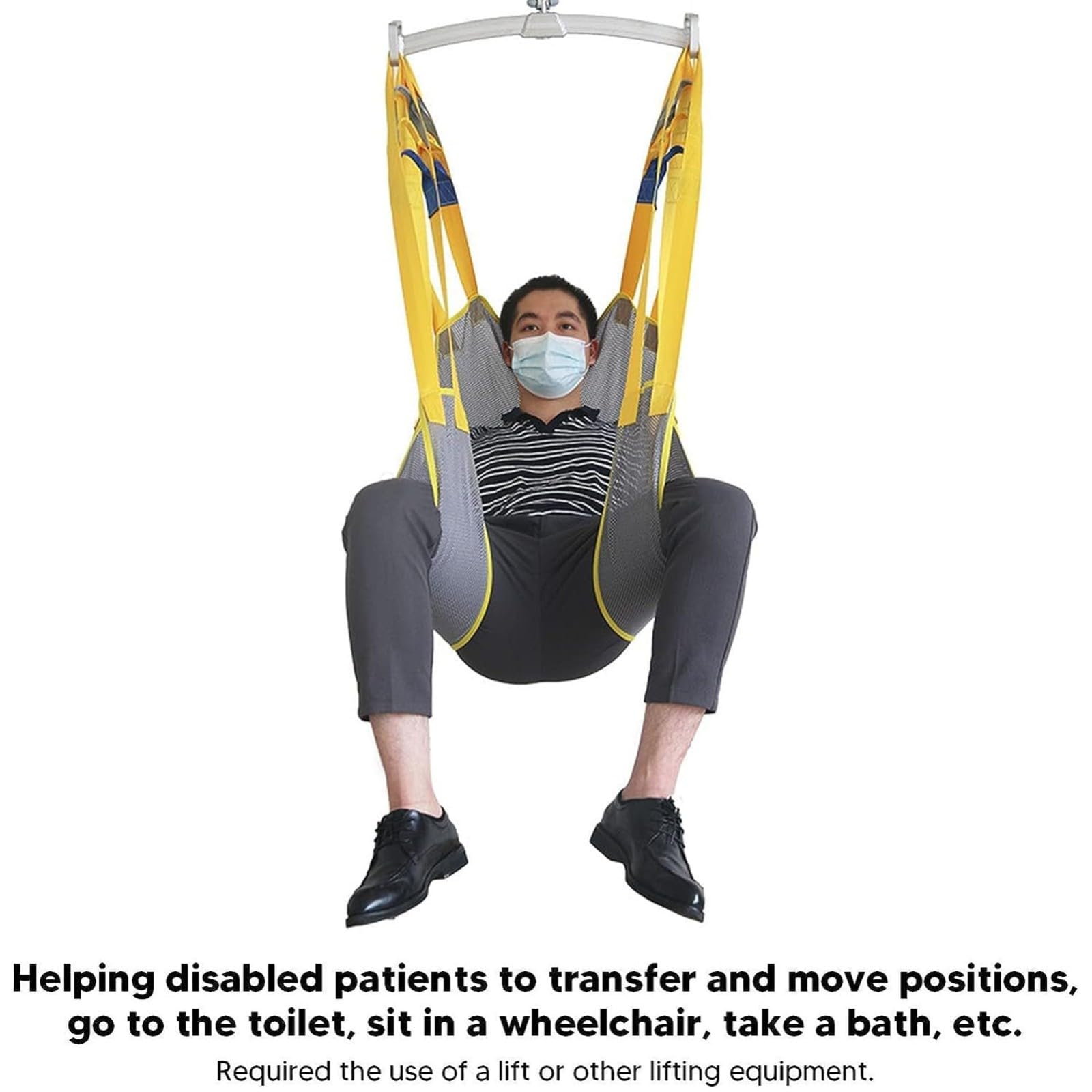 Hebegurt Für Toilette Patienten Patientenlifter Sling Transfer Gurt Medizinische Ganzkörper Schlinge Für Patientenlifter Ganzkörper-Transfergeräte Für Ältere Menschen Ganzkörper-Stützgürtel L