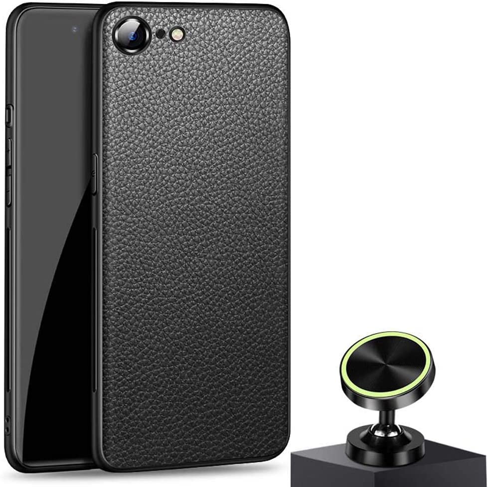 Coque iPhone SE 2020 antichoc en cuir avec support voiture pour conducteur pressé