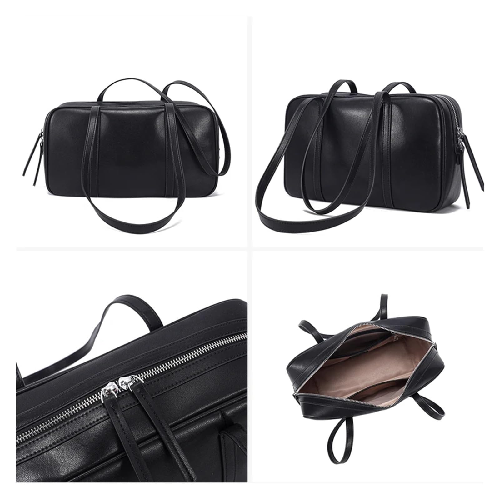 Bolso bandolera Women's Leather Shoulder Bags Ladies Fashion Luxury Handbags Female Retro Commute Cowhide Handbag