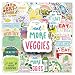 50Pcs Healthy Food Stickers,Waterproof Vinyl Positive Eating Stickers for Journaling,Laptop,Water Bottle,Planner, Scrapbook,Phone Case,Luggage,Skateboard,DIY Decor for Healthy Food Lovers