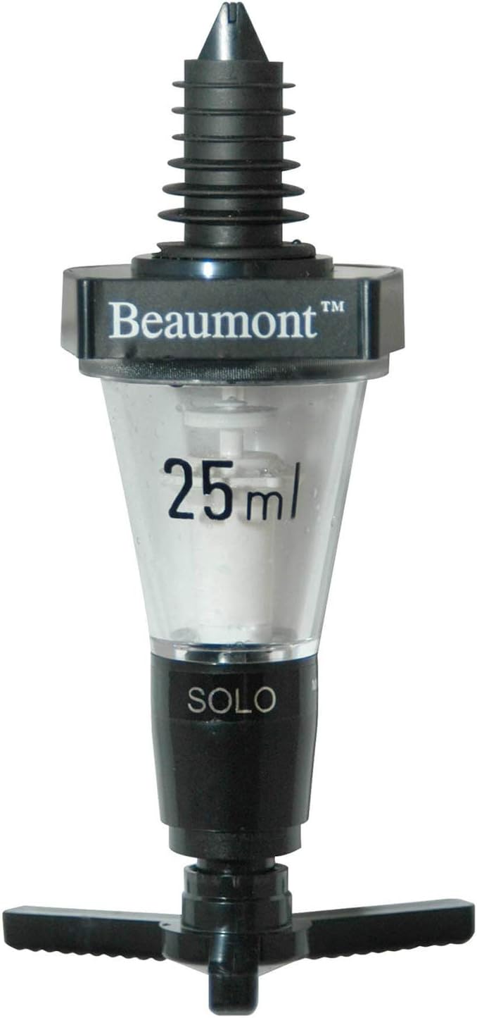10 x 25 ml Beaumont Solo Classic Spirit Measure Bar Optic by Glitz Distribution