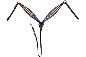Tahoe Tack American Flag Breast Collar for Horse Barrel Racing