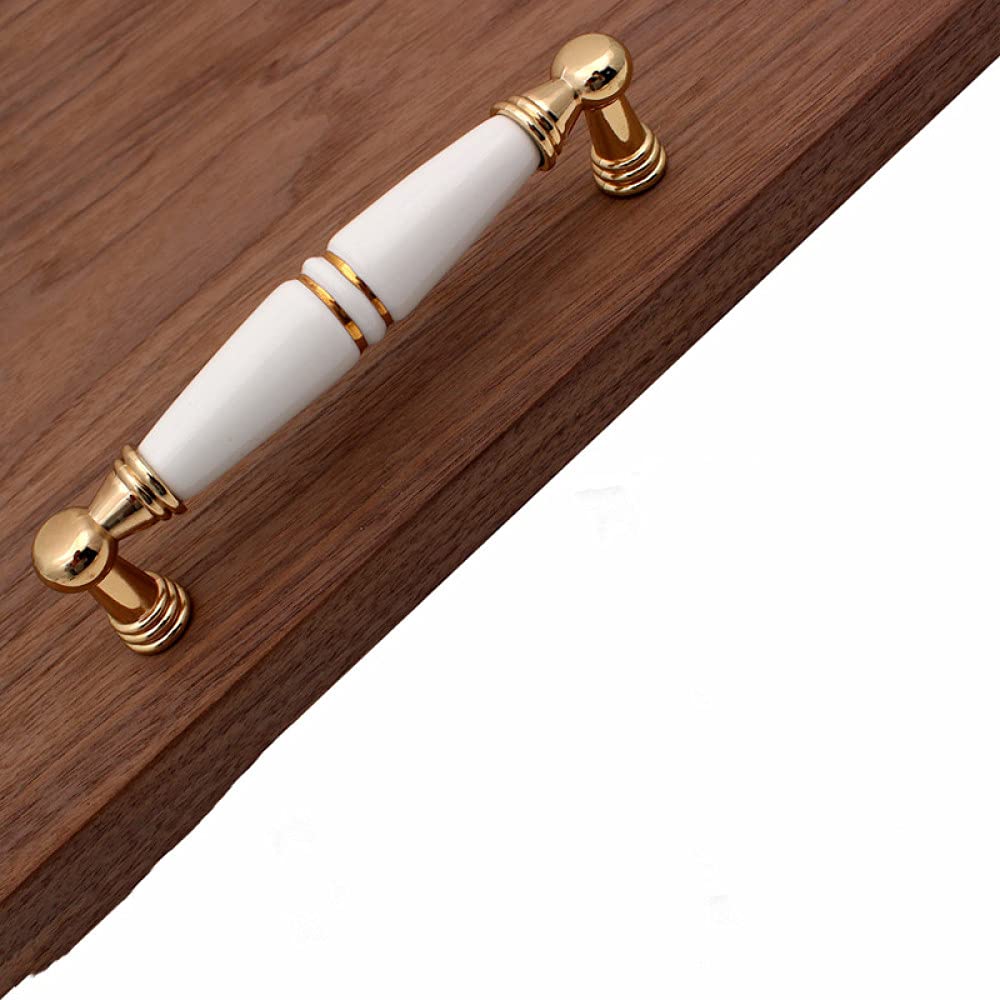Boutons de tiroir en céramique et or rose pour sublimer votre commode