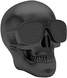 DORNLAT Skull Bluetooth Speakers, Portable Wireless Speaker Built-in Mic, Cool Creative Design Bass Stereo Speaker for Halloween, Party, Travel, Outdoor, Home Decor, Support TF/U Disk/AUX